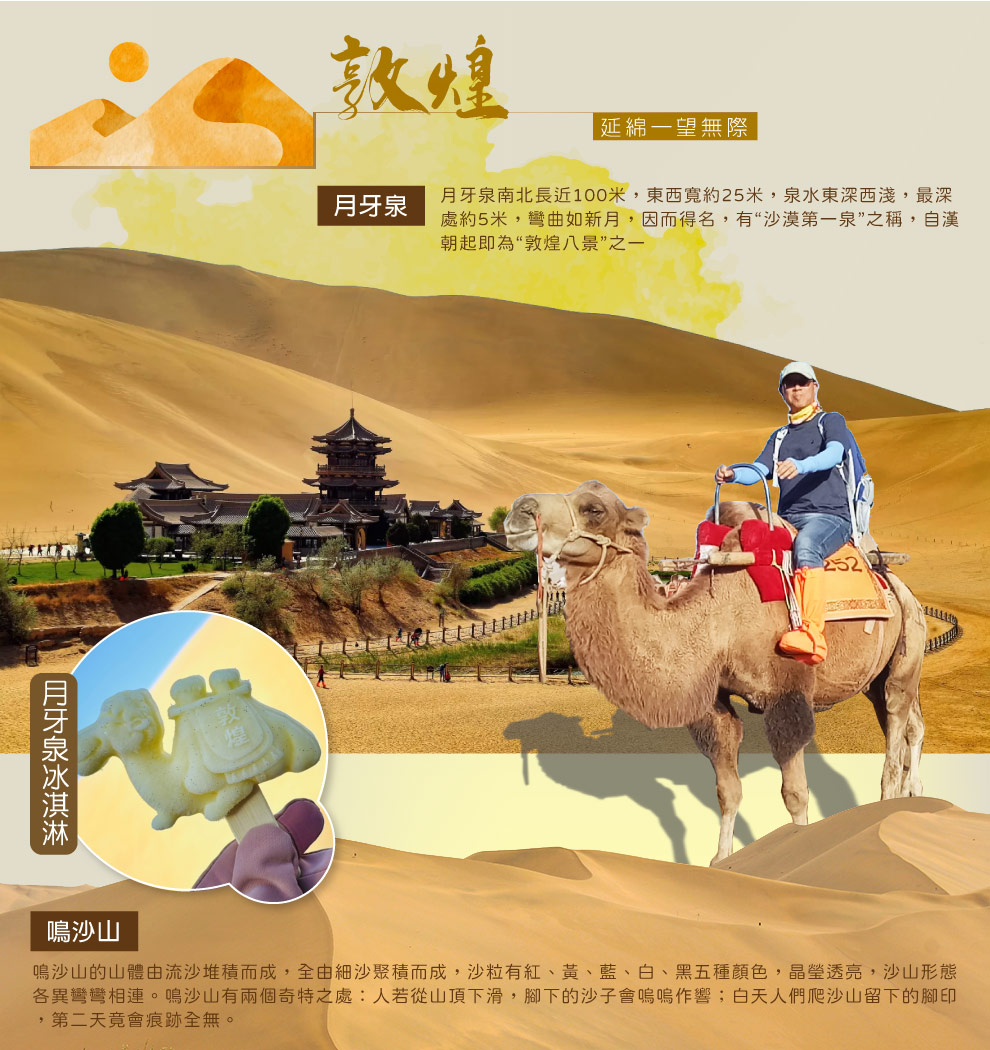 莫高窟鳴沙山月牙泉