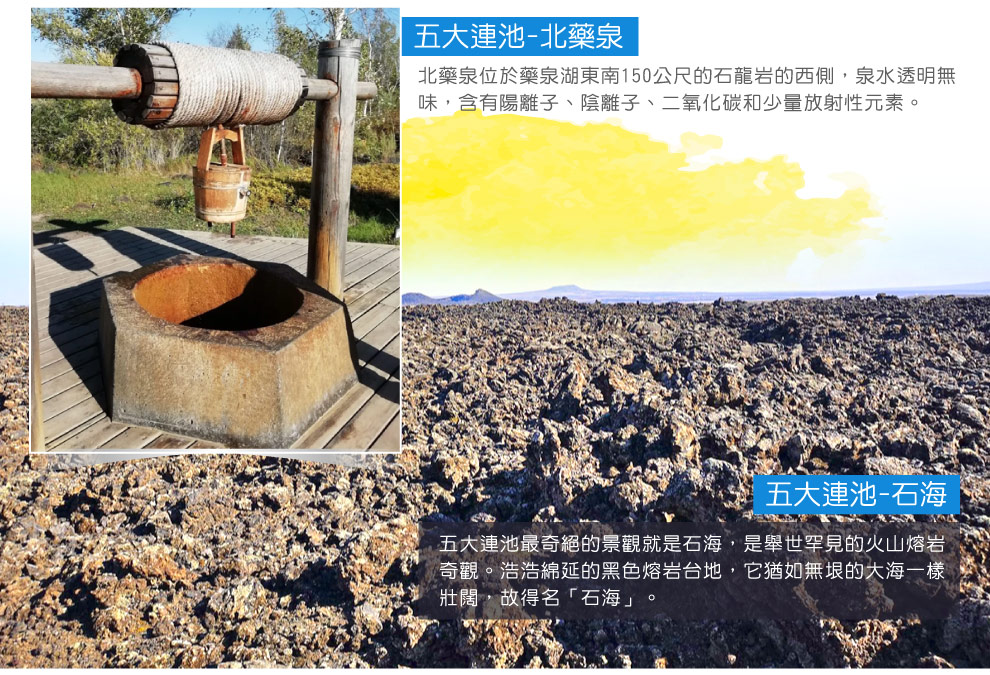 黑河五大連池北飲泉石海