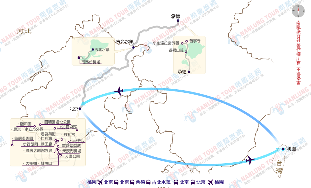 特惠~玩味皇城老北京.承德避暑山莊.長城腳下的星空小鎮8日
